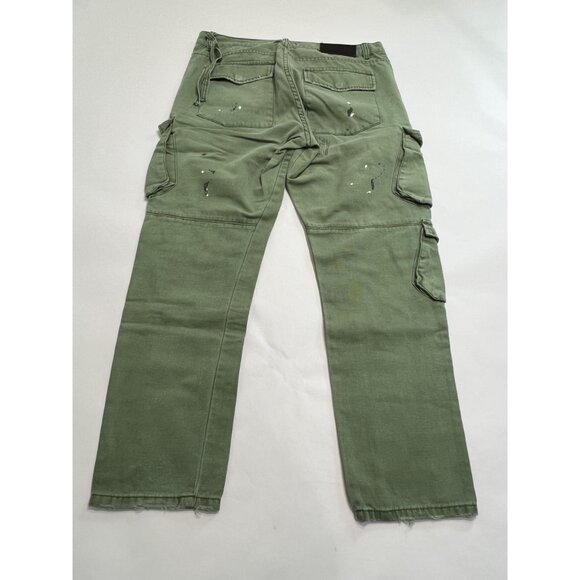 Public Notice Cargo Paint Splatter Jeans in Green - Picture 2 of 3